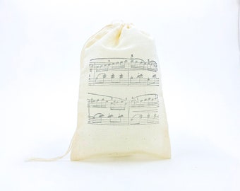 Music Sheet Favor Bags Teacher Party Bag Baby Shower Gift Bag Wedding Welcome Birthday Candy Goodie Treat Gift Thank You Jewelry Soap