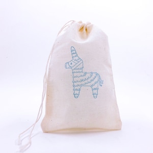 Pinata Favor Bags Birthday Party Bags Candy Goodie Gift Bag Wedding Welcome Baby Shower Bachelorette Jewelry Llama Cloth Muslin