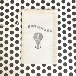 Hot Air Balloon Favor Bags Bon Voyage Party Bags Travel Theme Gift Bag Going Away Goodie Bags Destination Wedding Welcome Baby Shower Muslin image 5