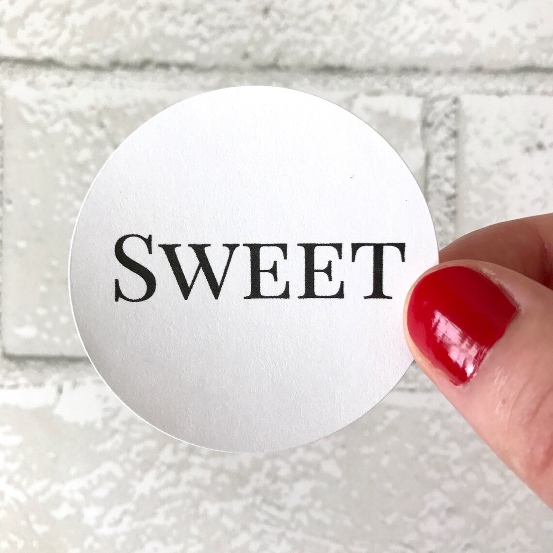 Salty Sweet Stickers | Wedding Treat Favor Bag Circle Round Label ...