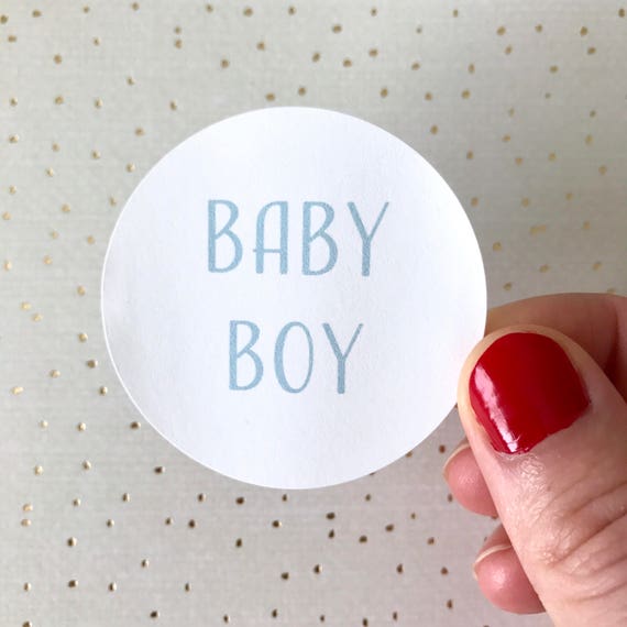 Baby Boy Stickers Baby Shower Favor Bag Circle Sticker Its a Boy Blue Favor  Bag Gift Label Envelope Seal Package Sticker 