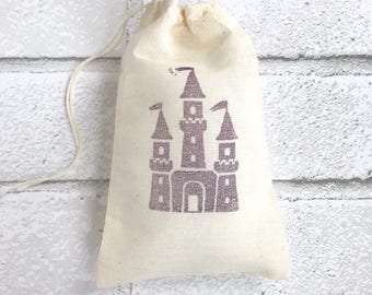 Castle Favor Bags Princess Party Bag Fairy Tale Baby Shower Gift Bag Birthday Candy Goodie Treat  Jewelry Soap Bag Bachelorette Bridesmaid