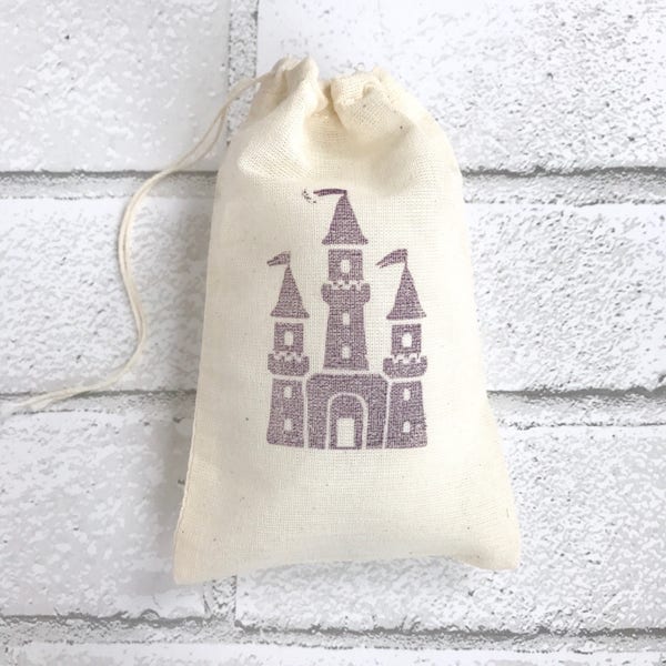 Castle Favor Bags Princess Party Bag Fairy Tale Baby Shower Gift Bag Birthday Candy Goodie Treat  Jewelry Soap Bag Bachelorette Bridesmaid