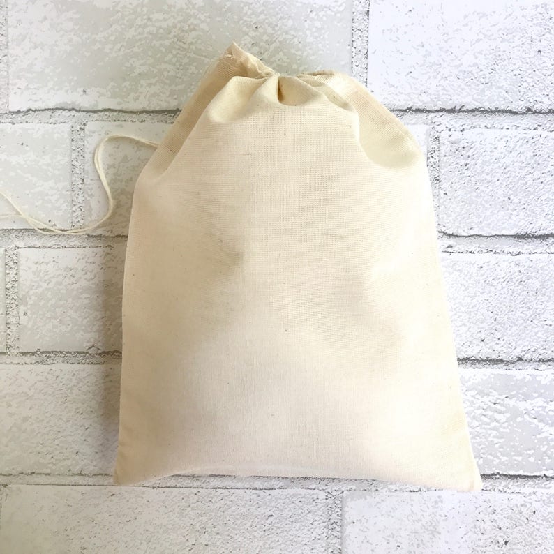 8X10 Muslin Bags 25 Bulk Fabric Drawstring Blank Cotton Favor Etsy