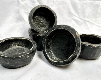 Vintage Rustic Handmade Small Stone Bowls