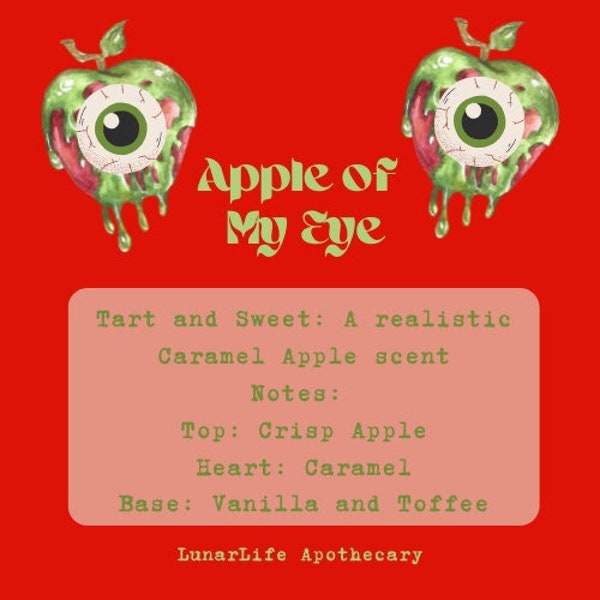 LIMITED Apple of My Eye * Indie Perfume Oil * Roll on * Crisp realistic Apple * Caramel * Toffee *