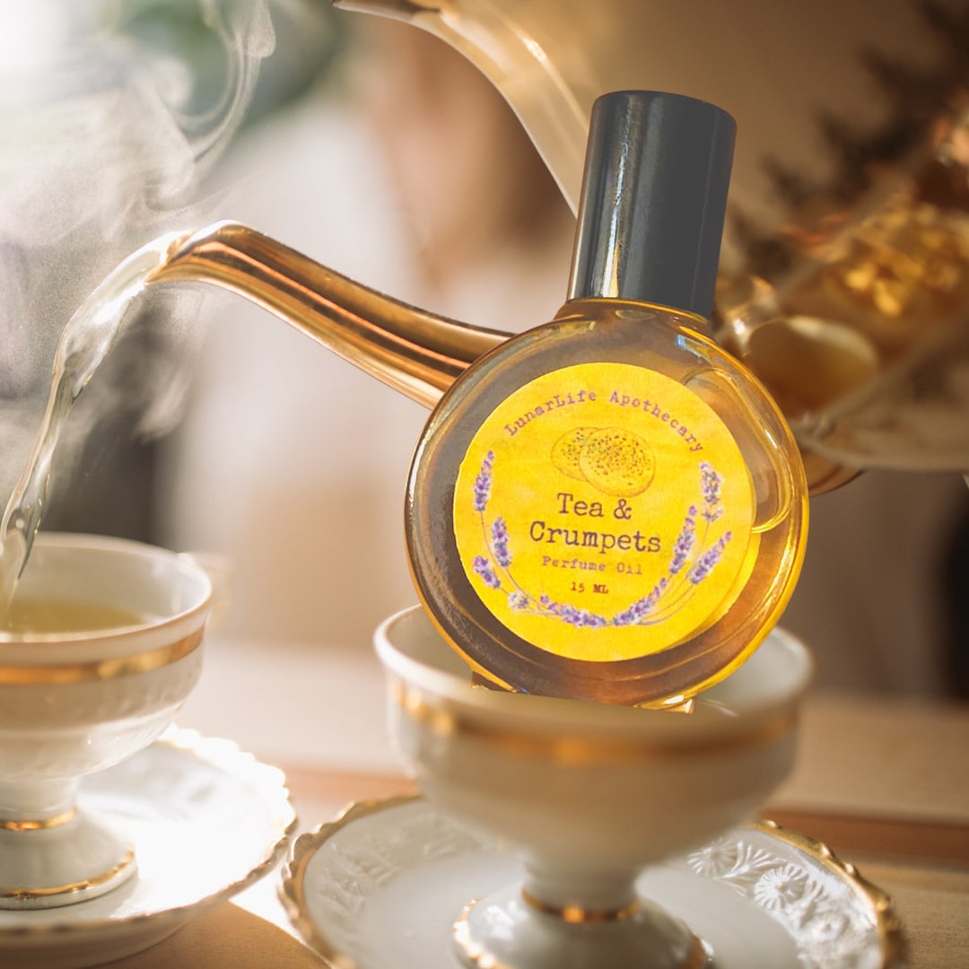 Tea & Crumpets Indie Perfume Oil Gourmand Foody Lemon Zest Macarons