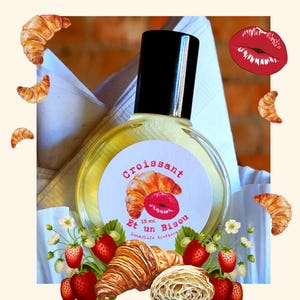 Croissant et un Bisou * Indie Perfume * Oil * Flaky Buttery Pastry * Kiss of Strawberry Preserves* Perfect for layering or on its own!