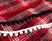 Made to Order Plaid Sew Lush blanket with without pom poms