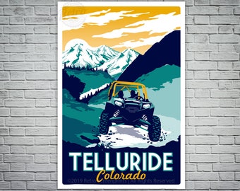 Telluride Colorado Vintage Travel Poster