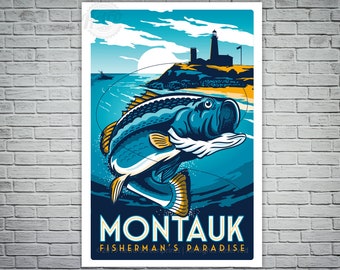 Montauk Screen print poster