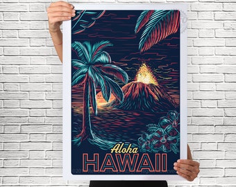 Poster de voyage Nuits hawaïennes