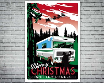 Christmas Vacation Retro travel poster Shitter's full