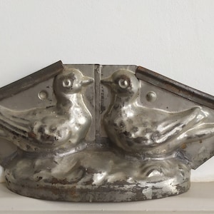 Vintage French Turtle Doves Chocolate Mold - Matfer France 1960s