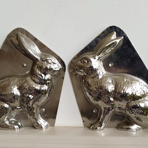 Vintage  French  Bunny  Rabbit  Two Part Chocolate Mold With Clips, Collectors Item,   Easter Gift,  Easter Chocolate