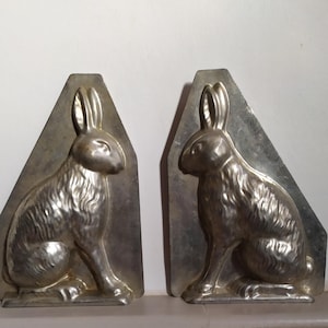 Rare Vintage French  Hare or Bunny  Rabbit Two Part Chocolate Mold with Clips ,Collectors Item,  French Hare Mould, French Easter Mold