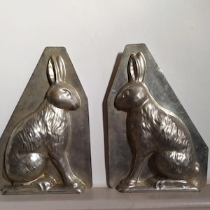 Rare Vintage French  Hare or Bunny  Rabbit Two Part Chocolate Mold,Collectors Item,  French Hare Mould, French Easter Mold, Mafter France