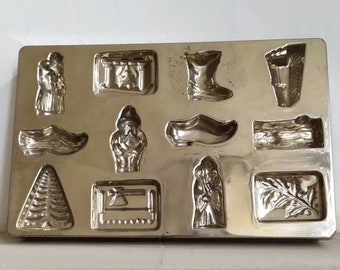 Vintage French  Christmas Chocolates Mould,  Vintage Chocolates Mold,  Professional Chocolates Mould