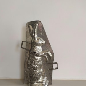 Rare Vintage Heris  German Standing Hare Bunny Rabbit  Two Part Chocolate Mold with Clips, Collectors Item,  German Easter Mould 25 CMS H