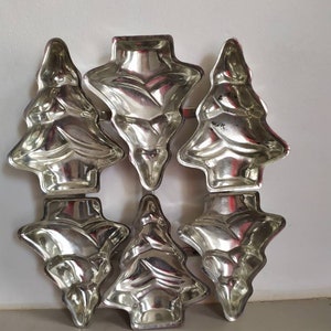 Vintage 6 Part Christmas Trees Chocolate Mold 24 cm / 9&quot; ~Chocolate  Mould ~ Metal Mold ~ Christmas Gift