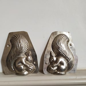 Vintage French Squirrel Chocolate Mold: Collectible Forest Animal Decor