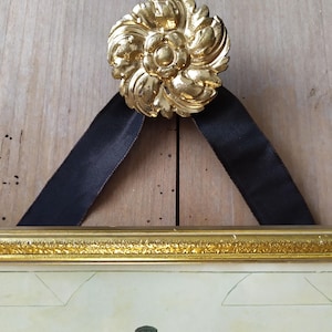 Antique French Ormolu Brass Picture Hook Cover, Ex chateau, French decor, French picture hooks, Antique French decor