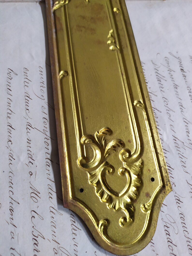 Ex Chateau Antique French Louis XV Finger Plate Empire Plaque Door Push, Finger Plates,Door Hardware, Architectural details image 6