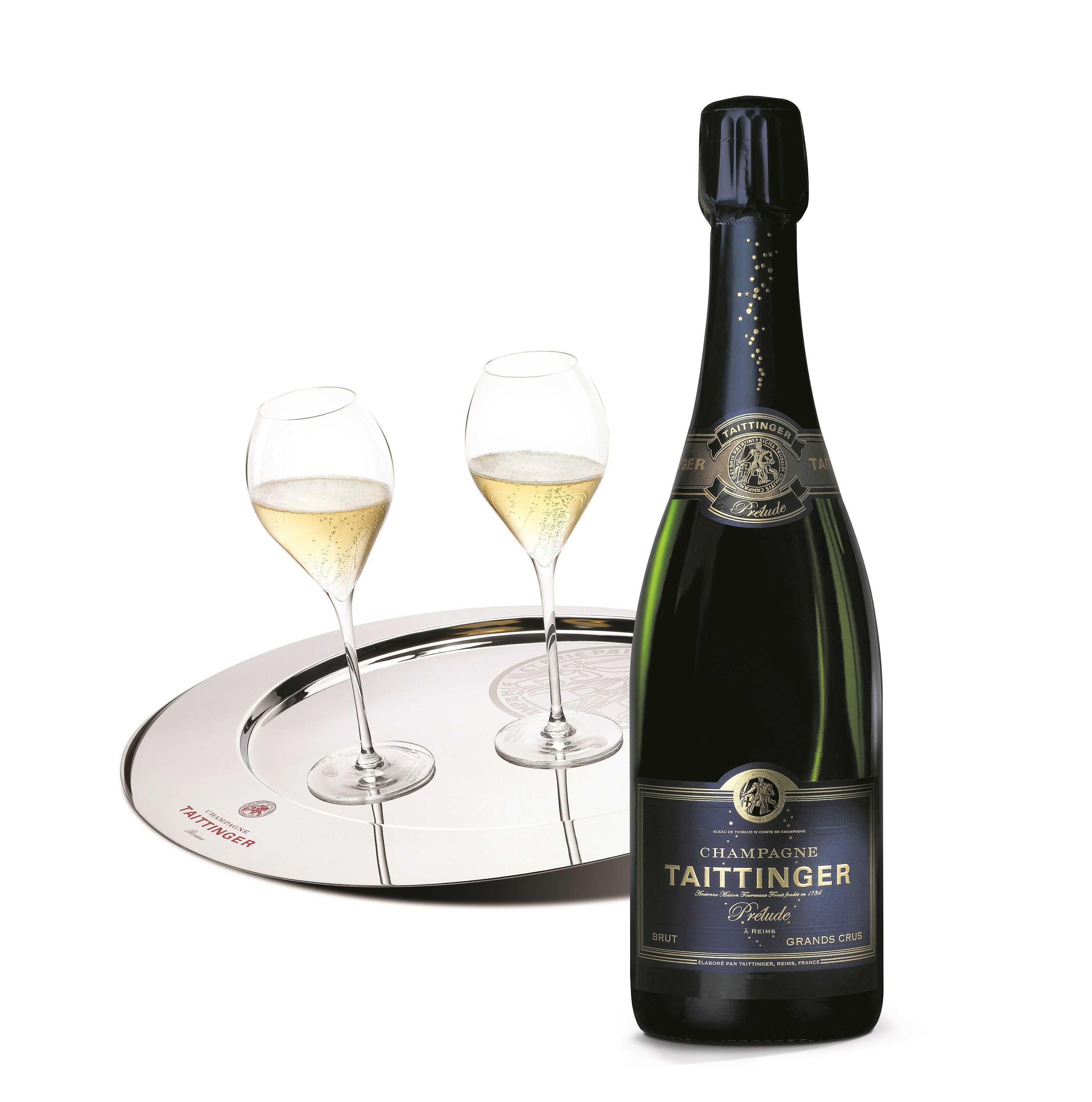 Grand Plateau de Service Champagne Français Vintage Taittinger, Chic, Table, Outils et Accessoires B