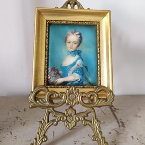 Vintage Ornate Brass Easel: French Decor Plate, Book & Photo Stand
