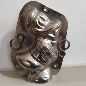 Collectible Vintage Donald Duck Two Part Chocolate Mold with Clips , Collectors item, Unique Gift for Chocolate Makers