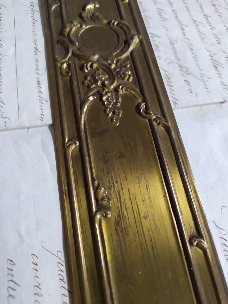 Ex Chateau Antique French Louis XV Finger Plate Empire Plaque Door Push, Finger Plates,Door Hardware, Architectural details image 4