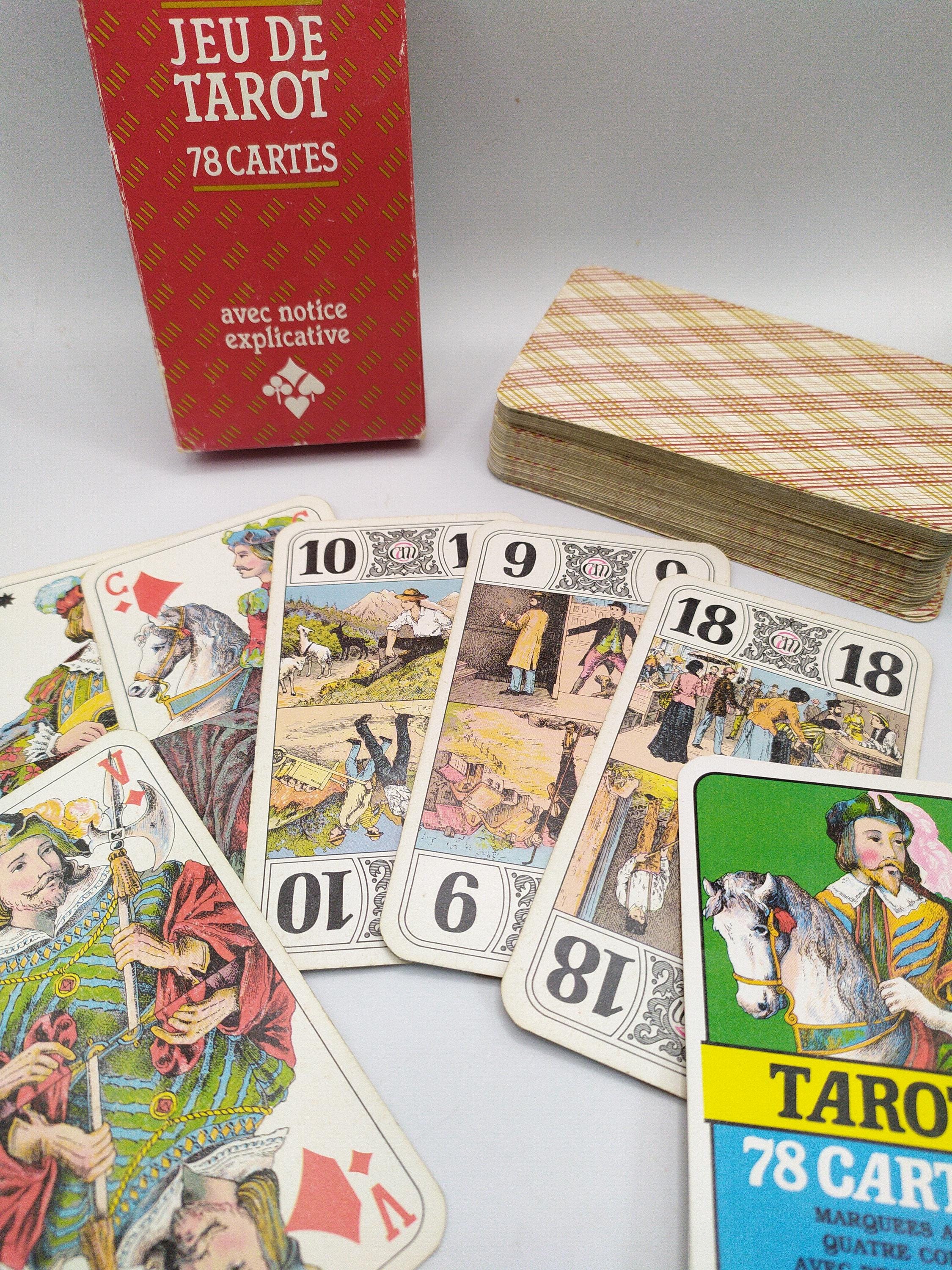 フランス製 タロット ゲーム カード ヴィンテージ レトロ Vintage Complete Set of 78 French Tarot Cards, French Tarot