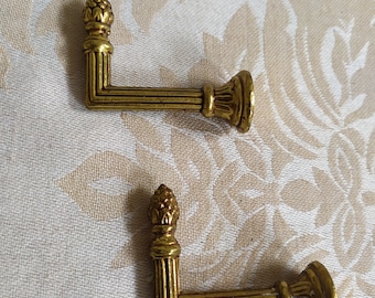 Paire d'attaches pour rideaux vintage de style Louis XVI - 5 CMS, supports pour embrasses de rideaux français