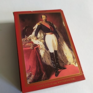 Cartes à jouer vintage Napoléon III fabriquées en France, Napoléon III, idée cadeau unique
