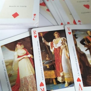 Cartes à jouer vintage Napoléon Bonaparte, fabriquées en France, d'après des peintures historiques, Napoléon, idée cadeau unique