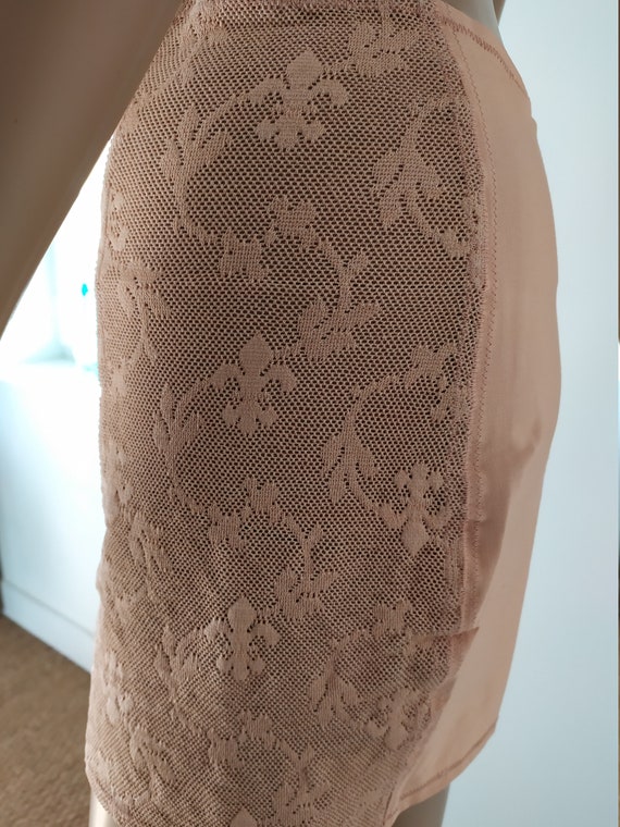 1950's Peach Vintage Corset Girdle Garter Belt, Vi