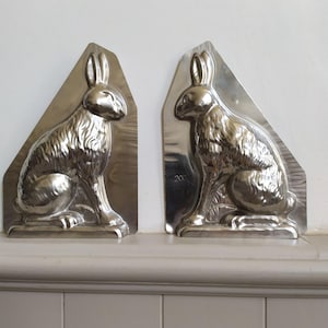 Vintage  French  Hare or Bunny  Rabbit  Two Part Chocolate Mold 20 CMS H, Collectors Item,  French Easter Mould