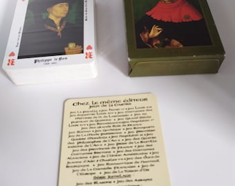 Jeu de cartes à jouer vintage des ducs de Bourgogne, jeu de cartes Dusserre Paris, fabriqué en France, cadeau pour les amateurs d'histoire de France