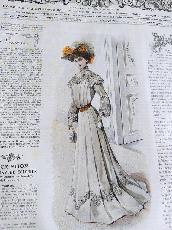 フランス アンティーク 1902年 大判冊子 la mode illustree ラ・モード