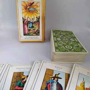 Vintage jeu de cartes de tarot français Grimaud gitans égyptiens, cartes de tarot Français
