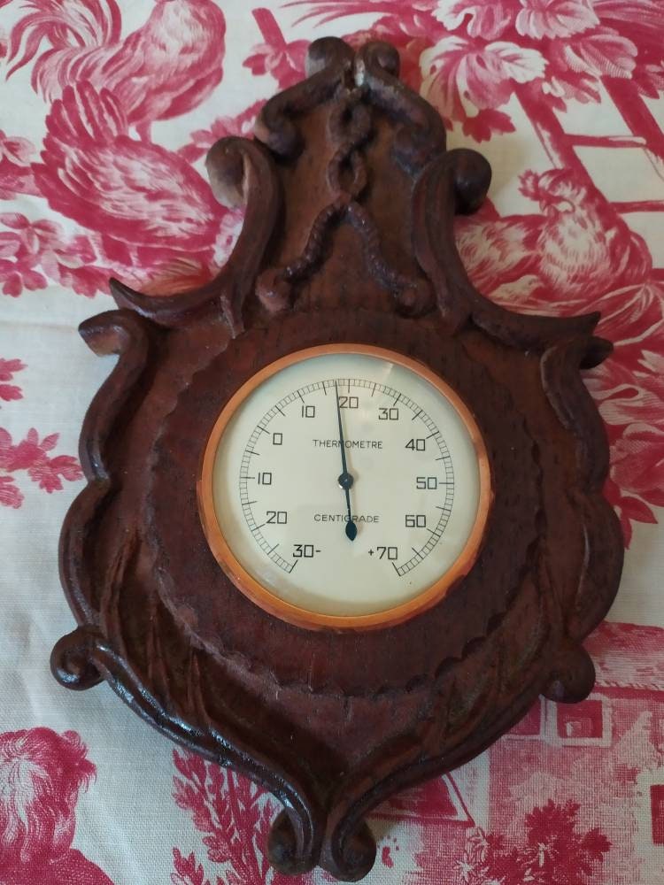 Vintage Louis Xv Rocaille Style Français Thermomètre, Décoration Romantique Français, Country Chic