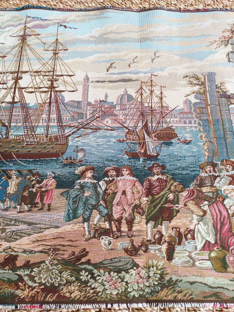 Panneau de Style Tapisserie Médiévale Vintage Venise - Parfait Pour La Housse Coussin ou Tenture Mur