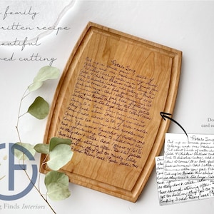 Personalized Cutting Board | Handwritten Family Recipe Engraved | Engraved Cutting Board | Recipe Cutting Board | Mothers Day | Wedding