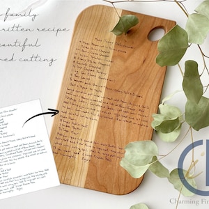 Personalized Cutting Board | Handwritten Family Recipe Engraved | Engraved Cutting Board | Recipe Cutting Board | Mothers Day | Wedding