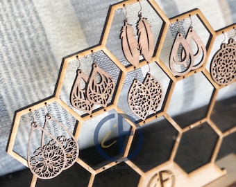 Wood Earrings | Multiple Styles | Laser Cut Earrings | Dangle Earrings | Ligthweight |