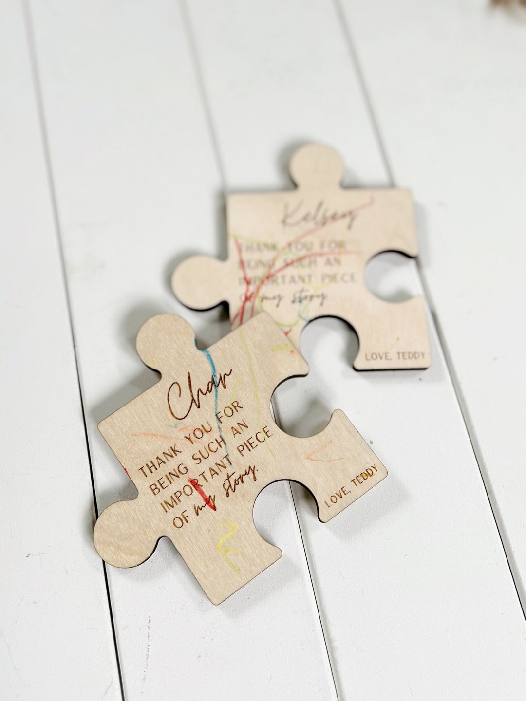Puzzle Piece Magnet | Thank You | Teacher Gift | Therapist Gift ...