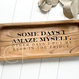 Key 6in x 14in Tray | Hostess Gift | Housewarming | Engraved Tray | Fathers Day Gift | Dad Birthday | Catch All Tray