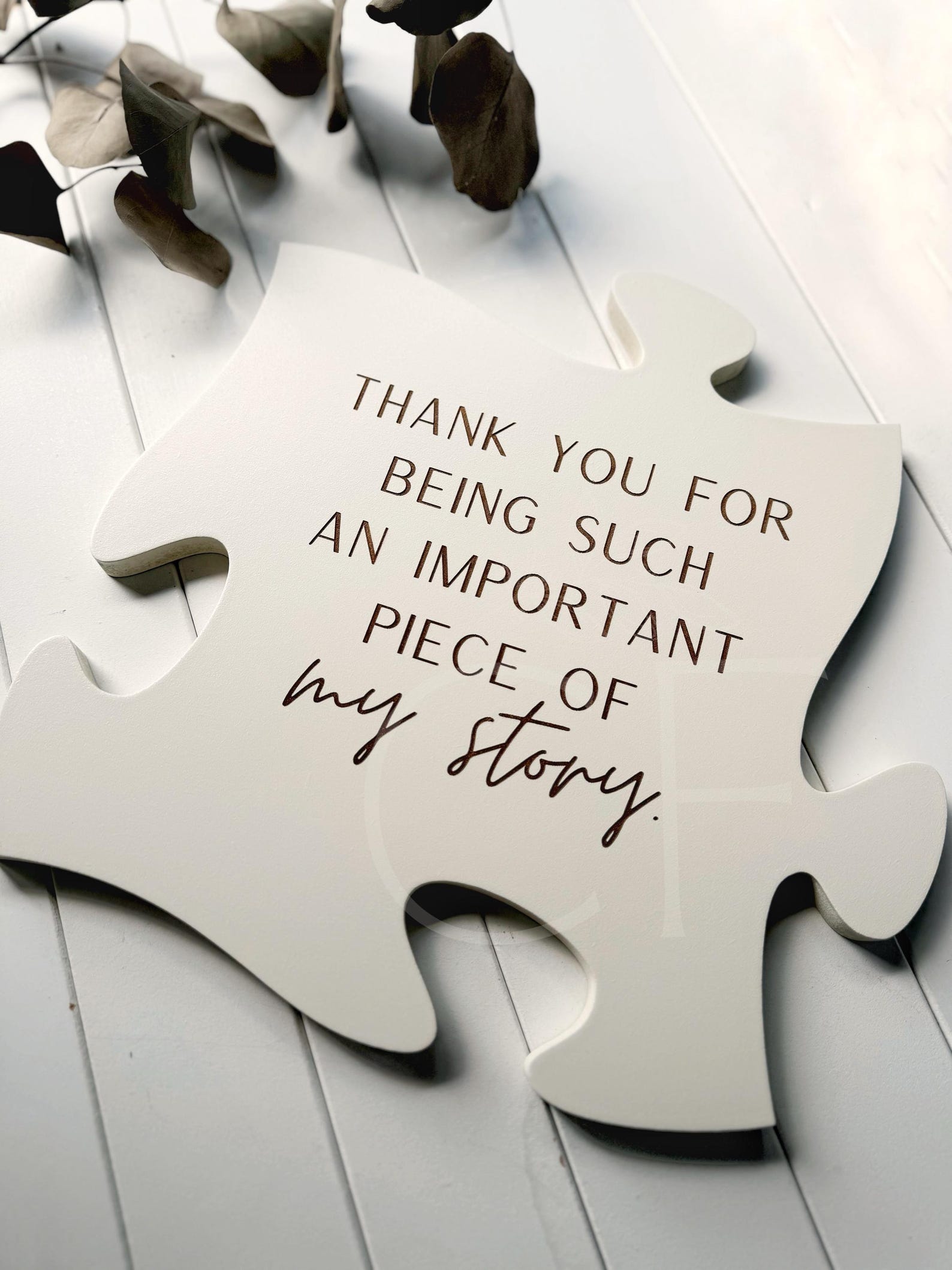 Puzzle Piece Sign | Thank You | Teacher Gift | Therapist Gift ...