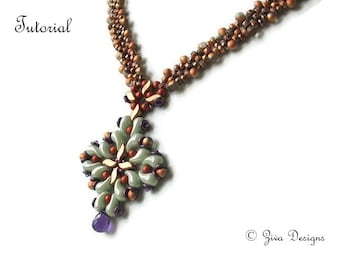Tutorial per collana e orecchini con perline: StormDuo, ZoliDuo, Drop Beads (schema PDF)