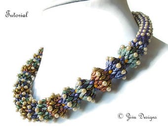 Beaded beads necklace instructions made with shaped beads, beaded bangle bonus,"Adorned Flying Saucers"